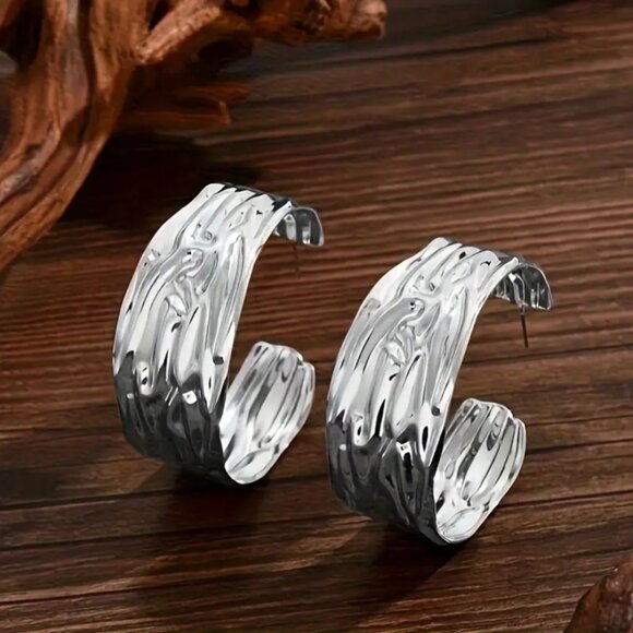 925 Sterling Silver Womens Large Chunky 2.5